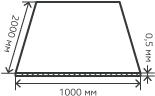 Лист нержавеющий  0,5х1000х2000 мм.  AISI 304 (08Х18Н10) холоднокатаный,  зеркальный